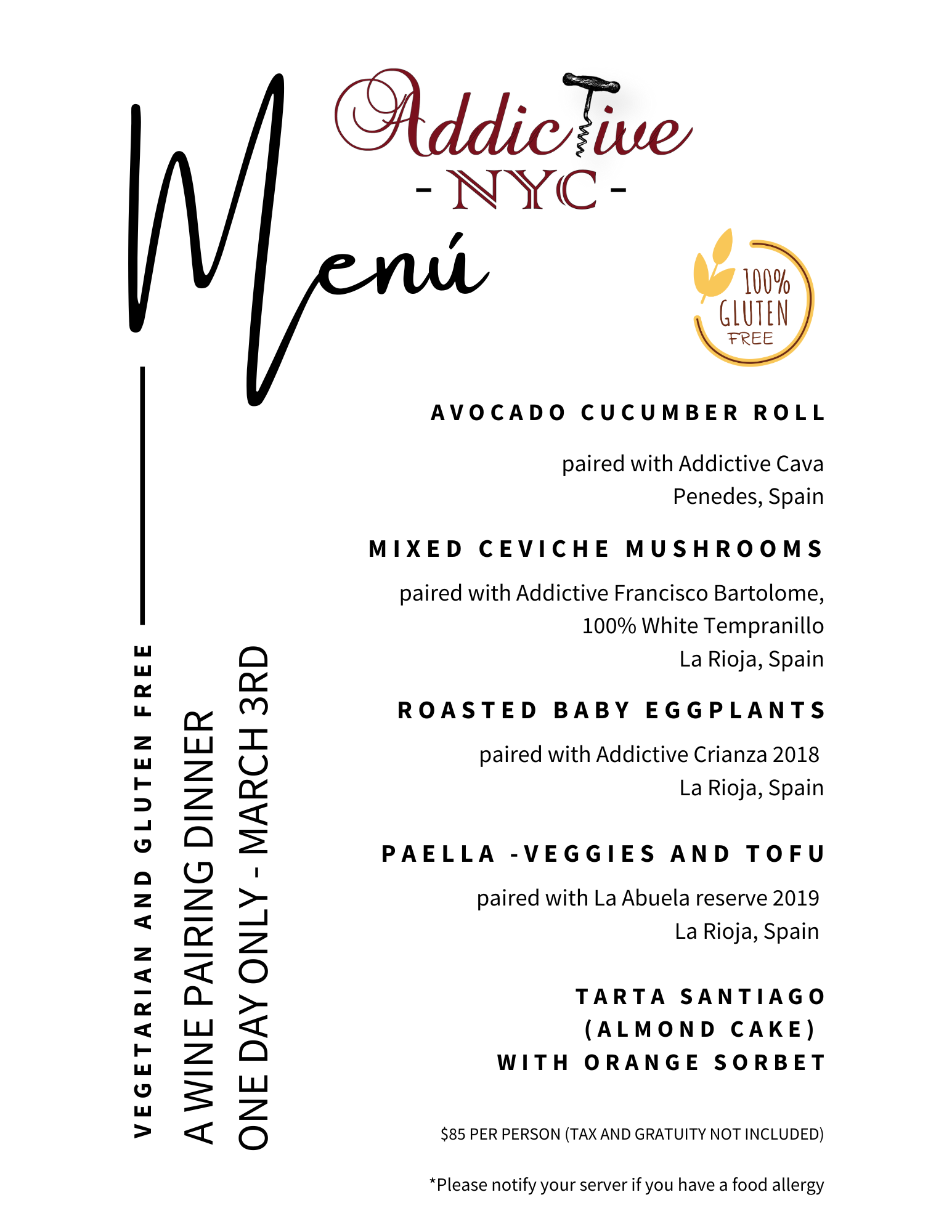 EVENTS – Addictive Wine & Tapas Bar